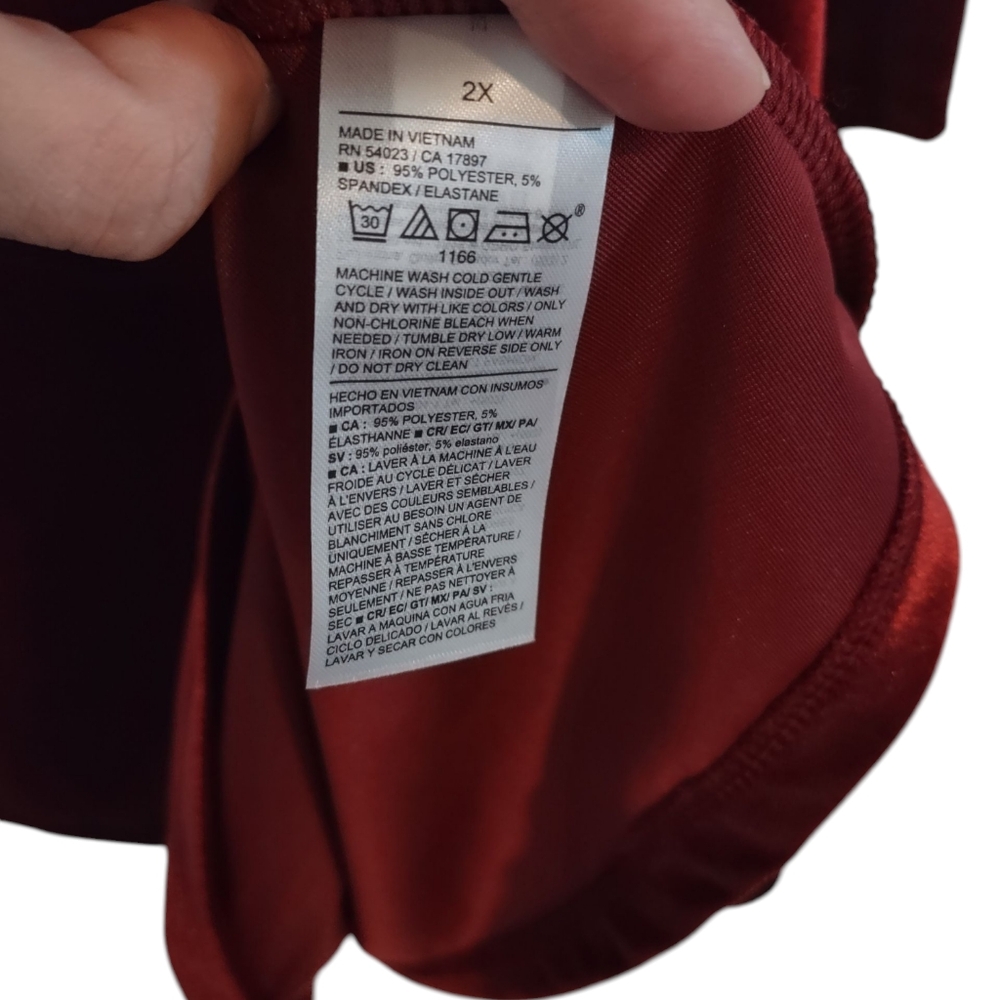 Old Navy Fit and Flare Velvet Mini Dress NWT Scarlet 2X - Picture 9 of 15
